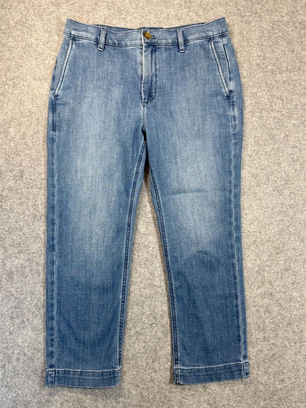 J. Crew Light Blue Cropped Women's Capri Jeans 28 Petite Premium Denim Soft
